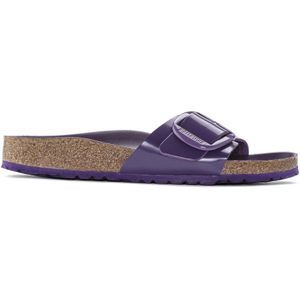 Dames muiltjes Birkenstock Madrid Big Buckle Natural Leather Patent