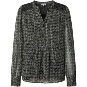 Pepe Jeans - PL3051251 - Blouse - Zwart - Lange Mouwen - Casual - Polyester