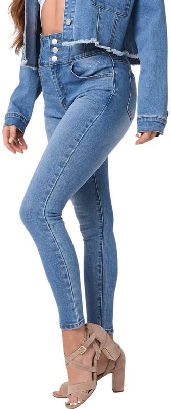 Project X Paris - Dames Skinny Jeans - Hoge Taille - 98% Katoen - 2% Elastaan