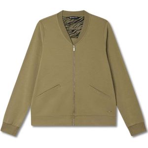 Dames sweatshirt met volledige rits en geribbelde kraag Freddy