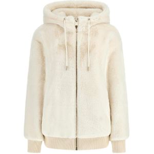 Guess - Lucrezia - Jas - Beige - Casual - Synthetisch - Lange Mouwen