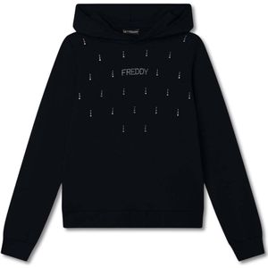 Sweatshirt met klein logo van French terry voor dames Freddy