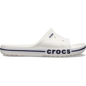 Crocs - Bayaband Slide - Unisex - Wit/Navy - Teenslippers
