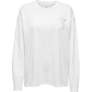 Only - Onlvivvi Life Lovely Top - T-shirt - Cloud Dancer - Dames
