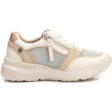 Xti - 14373603-BEIGE - Sportschoenen - Beige - Plat - Veters - Ritssluiting - Casual