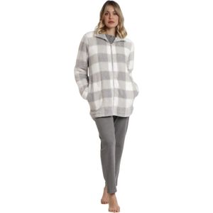 Warme geruite badjas met lange mouwen voor dames Admas Stay At Home Vichy