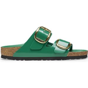 Dames muiltjes Birkenstock Arizona Big Buckle Natural Leather Patent