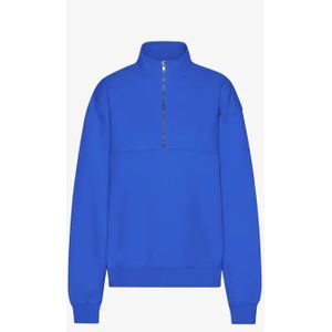Merino 1/4 zip trui Colorful Standard Sapphire Blue