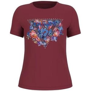 Dames-T-shirt met ronde hals Guess Peony Triangle