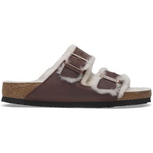 Sandalen Birkenstock Arizona Shearling Embossed Oiled Leather