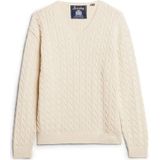 Superdry - Oversized V-hals Damespull - Gedraaid Brei