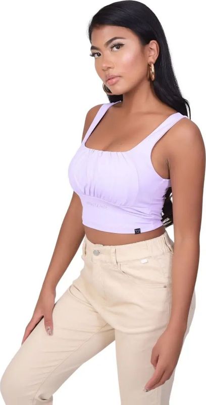 Project X Paris - Geplooide Bustop - T-shirt - Wit - 100% Polyester