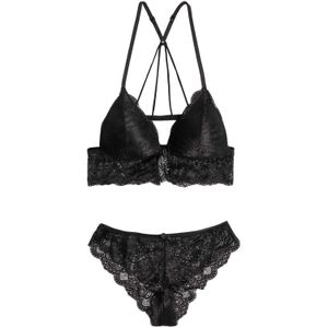 Hoge triangle top en kanten slip voor dames Admas