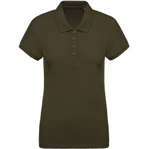 Kariban - K210 - Damespolo - Mossy Green - Korte Mouwen - Biologisch Katoen