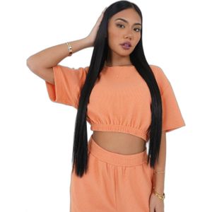 Sixth June - Waffle T-shirt - Korte Mouwen - Zwart - 25% Katoen 75% Polyester