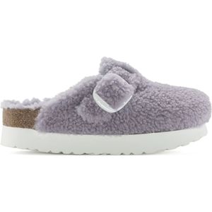 Damesklompen Birkenstock Boston Big Buckle Platform Fur