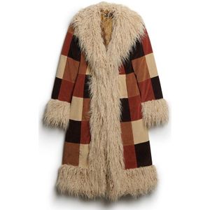 Lange damesjas Superdry Afghan Patchwork