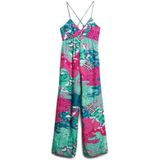 Superdry - Gedessineerde Jumpsuit - Dames - Wijde Pijpen - V-hals