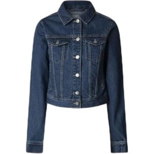 Pepe Jeansvoor vrouwen. PL4024304A2 Blauw Slank Jasje (L), Casual, Katoen, Denim
