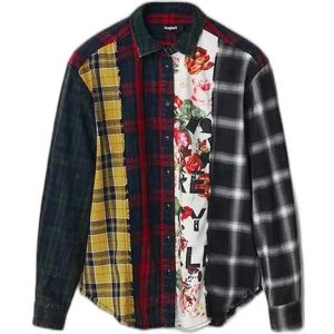 Desigual - Jane - Dameshemd - Tartan Print - Oversized - Lange Mouwen