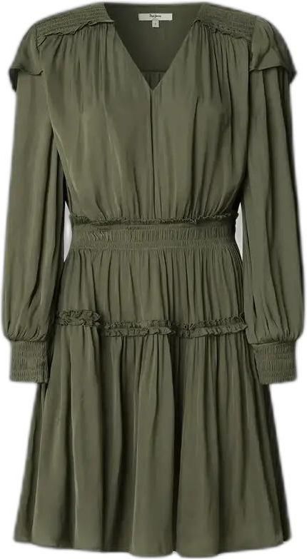 Pepe Jeans - PL9537727 - Jurk - Groen - Lange Mouwen - Casual