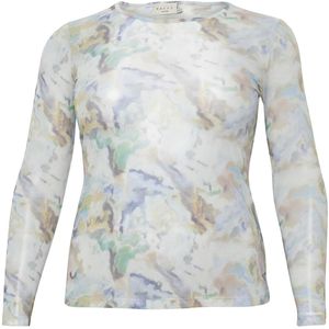 Damesblouse met lange mouwen KAFFE Curve Meshu