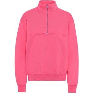 Sweatshirt 1/4 rits Colorful Standard Organic bubblegum pink