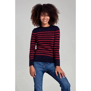 Gebreide Trui - Marineblauw - 50% Wol 50% Acryl - Ronde Hals