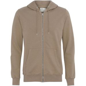 Hooded sweatshirt met rits Colorful Standard Classic Organic desert khaki