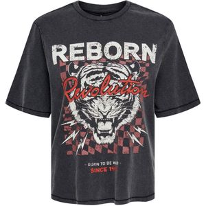 Only - Onllulu Life Boxy s s Wild Top Box Jrs - Dames - t-Shirts