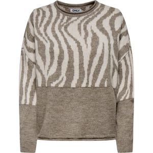 Only - ONLJADE ANIMAL LS O-NECK NOOS KNT - Gebreide Trui - Mermaid - Ronde Hals