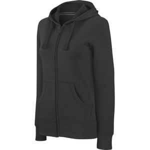 Dames sweatshirt met rits en capuchon Kariban