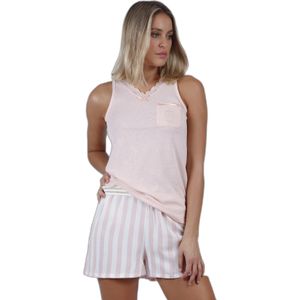 Gestreepte pyjama met schouderbanden voor vrouwen Admas