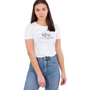 Alpha Industries - New Basic Foil Print - T-shirt - Zwart - Vrouw