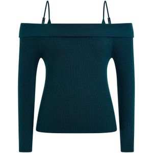 Guess - Off-shoulder Trui - Geribbelde Top - Met Lange Mouwen