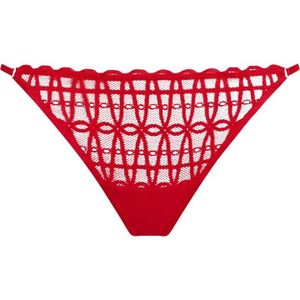 Mey - String - Rood - Effen - Mid Waist - Transparant