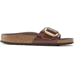 Dames muiltjes Birkenstock Madrid Big Buckle Natural Leather Patent