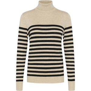 Gestreepte col roulé voor dames KAFFE Lizza