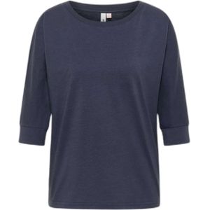 Longsleeve - Navy - Zonder Sluiting - Lange Mouwen - Ribboord