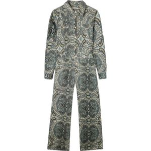 Katoenen fluwelen jumpsuit met paisleypatroon voor dames Silbon