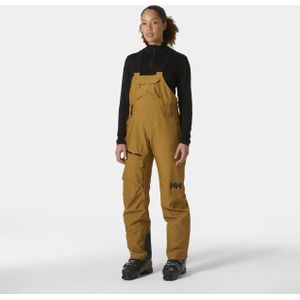 Helly Hansen - Powderqueen Bib - Ski Broek - Lichtbruin - Dames
