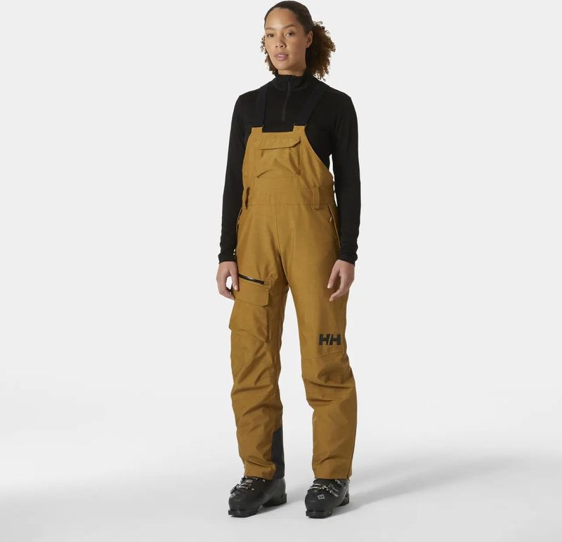 Helly Hansen - Powderqueen Bib - Ski Broek - Lichtbruin - Dames