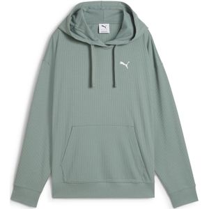 PUMA - ESSENTIAL ELEVATED RIB - Hoodie - Groen - Polyester