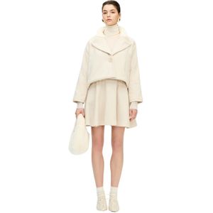 Vrouwen sherpa jack met ruitpatroon Ikikiz