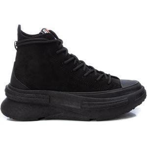 Refresh - 17206601-NEGRO - Enkellaarsjes - Zwart - Plat - Veters - Casual