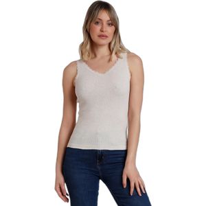 Romantisch geribbelde t-shirt voor dames Admas