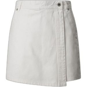 Pepe Jeans - Asymmetrische Skort - Witte Stof - Hoge Taille - 100% BCI Katoen