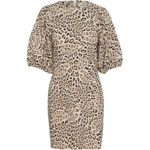 SOAKED IN LUXURY - SLZazu Dolore - Jurk - Beige / Zwart - Dierenprint