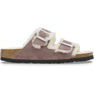 Birkenstock - Arizona - Damessandalen - Suède - Lamswollen Voering