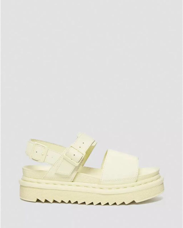 Dr. Martens Voss Hydro Leren Sandalenen Met Band in Geel, Grootte: 36